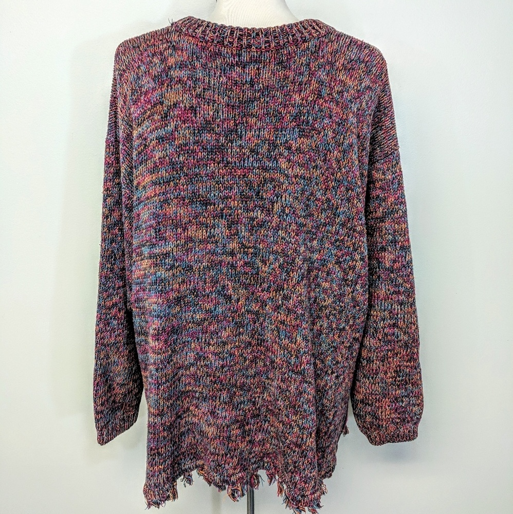 Multicolor Geometric Pattern Sweater - image 2
